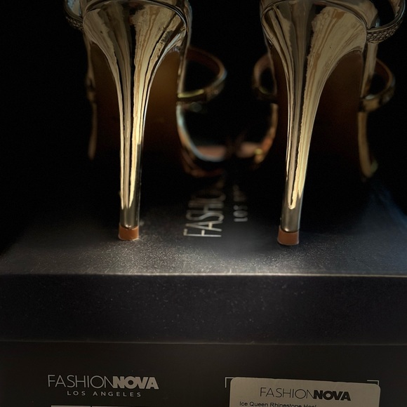 Gold Rhinestone Heels - Picture 4 of 8